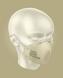 Download Face Mask With Nose Grip Mockup In Apparel Mockups On Yellow Images Object Mockups