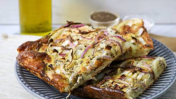 Onion Pie without Bacon