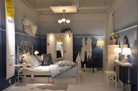 Ikea Delft Leirvik Bed Frame Brusali Wardrobe Blue And White Interior Blue Gradient Walls Traditional Bedroom Design Traditional Bedroom Leirvik Bed
