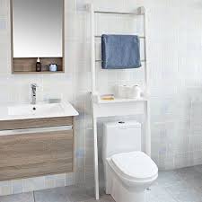 Promotion 50 Sobuy Frg118 W Meuble Dessus Toilettes Wc Etagere Murale Porte Serviettes Salle De Bain Avec 3 Bar Porte Serviette Etageres Murales Toilettes