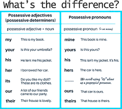 Here are the french possessive adjectives. Grammar Possessive Adjectives Vs Possessive Pronouns English Your Way