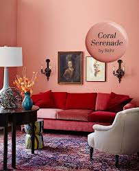 Coral Serenade By Behr Is Our Paint Color Pick Pink Living Room Living Room Paint Room Colors