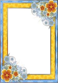 Blue And Yellow Transparent Png Frame With Flowers Flower Frame Flower Prints Framed Frame