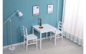 H4home Small Dining Table Set With 2 Chairs Solid Pine Wood White H4home Furnitures Small Dining Table Set Small Dining Table Small Kitchen Tables