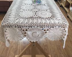 set of 14 pcs assorted crocheted doilies hand made lace etsy crochet tablecloth hand crochet table cloth