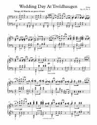 Free Piano Sheet Music Wedding Day At Troldhaugen Op 65 No 6 Grieg Enjoy Piano Sheet Music Free Sheet Music Wedding Piano Sheet Music