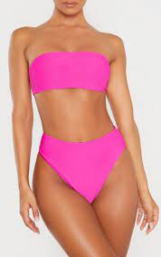 Pink Ribbed Tie Dye High Leg Bikini Bottom High Leg Bikini Pink High Waisted Bikinis High Leg Bikini Bottoms