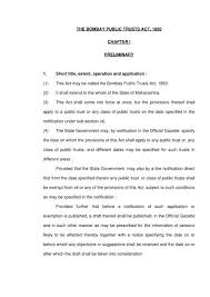 THE BOMBAY PUBLIC TRUSTS ACT, 1950 ...