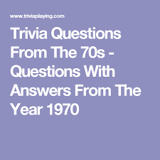 Here are some of the weird tv moments, memes, documentaries, and shows that got us through it all. Trivia Questions From The 70s Questions With Answers From The Year 1970 Trivia Questions And Answers Trivia Questions Trivia