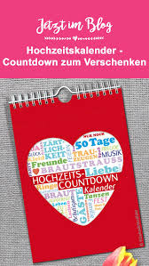 Hochzeitskalender Countdown Kalender Zur Hochzeit Verschenken In 2020 Hochzeitskalender Hochzeit Verschenken