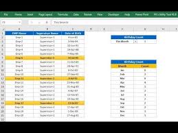 Excel Tips Highlight And Get Birthdays Count From Date Of Birth Youtube In 2020 Excel Excel Dashboard Templates Birthdays