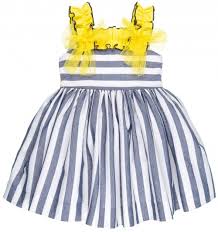 Moda infantil 100% made in spain. Lappepa Moda Infantil Girls Blue Yellow Striped Dress Missbaby