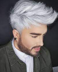 Bleached Hairstyles For Men Grey Hair Men Men Hair Color White Hair Men