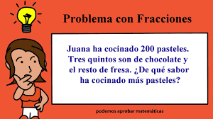 PROBLEMA CON FRACCIONES BIEN EXPLICADO - YouTube