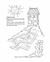 Bluebonkers Nursery Rhymes Coloring Page Sheets Jack And Jill 2 Mother Goose Nursery Rhymes Activities Nursery Rhymes Rhymes