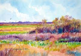 Paynes Prairie Painting Art Flowers