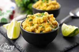 Lemon ginger couscous and garbanzo bean salad. Creamy Coconut Chickpea Couscous Curry