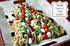 This is the perfect addition to your holiday party or buffet table this year. Tortellini Caprese Salad Skewers Yesterday On Tuesday