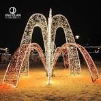 Outdoor Mall Lighting 3D Fountain Motif Light Street Display Lighting  Commercial Colorful LED Holiday Light Large Xmas Decorations