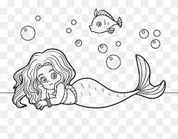 The lead role in the film is elsa, the snow queen. Mermaid Princess Coloring Png Images Pngwing