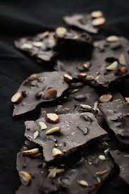 Coffee Roasted Almond Chocolate Bark Love Food Eat Bark Recipe Food Chocolate Bark