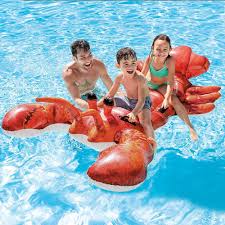 Intex Lobster Ride On Pool Float 57533ep The Home Depot Pool Floats Swimming Pool Floats Pool Float