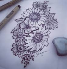 Black And White Daisy Tattoo Sleeve 39 Impressive Black And White Sunflower Tattoo Ideas Sunflower Tattoo Shoulder Tattoos Tattoo Sleeve Designs