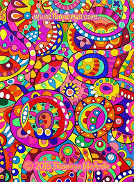 Hand drawn abstract pretty girl smell the floral coffee smoke for design element and adult or kids coloring book pages. Groovy Abstract Coloring Book By Thaneeya Mcardle Thaneeya Com