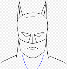 The arcs should start right under the torso and then tilt outward slightly. Drawn Face Batman Batman Head Drawing Easy Png Image With Transparent Background Toppng