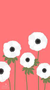 White Anemones April 2017 Calendar Wallpaper Sarah Hearts Spring Wallpaper Computer Wallpaper Pattern Flower Wallpaper