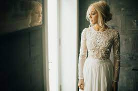 Modern Chic Brooklyn Wedding Amanda Sean Green Wedding Shoes Wedding Dress Long Sleeve Wedding Dresses Wedding Dress Inspiration