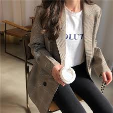 Dress it up for work or dress it down for drinks with the girls. Blazer A Carreaux Vintage Sentence Love
