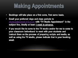 Used to mean that people will receive something or be dealt with in the order in which they ask…. Bookings Will Take Place On A First Come First Serve Basis Your Preferred Days And Class Periods To With Tv Studio Appointment Ppt Download