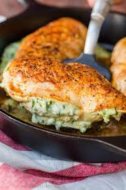 Virginia madsen is on the cover! Cheesy Spinach Stuffed Chicken Breasts Video Natashaskitchen Com