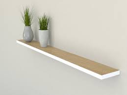 Slimline Edge Painted Oak Floating Shelf 120mm Deep Square Etsy Oak Floating Shelves Floating Shelves Oak Wall Shelves