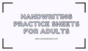 Make perfect cursive handwriting practice worksheets using our new perfect cursive technology. Free Printable Handwriting Practice Worksheets For Adults Pdf Number Dyslexia