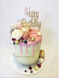 Elegant Happy Birthday Cake And Flowers Images Melbourne Rustic Birthday Cake Drip Cakes Drippy Cakes