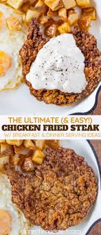 Cook until thickened and bubbly, and cook an additional minute. Chicken Fried Steak Dinner Then Dessert