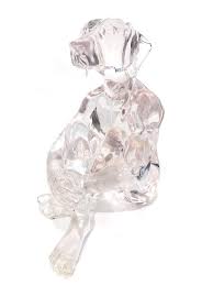 Gillie And Marc Schattner Lolly Dogman Clear Pop Art Clear Polyresin Sculpture Of Dogman Sitting Down For Sale At 1stdibs