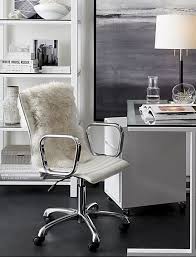 Ripple Ivory Leather Office Chair With Chrome Base Reviews Crate And Barrel Leather Office Chair Home Goods Chairs Luxury Office Chairs