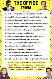 Here's a quiz that will actually require extensive knowledge on the office. 80 Office Trivia Questions Answers Meebily