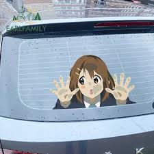 There are either car's that have anime sticker's such as peekers or other window styled anime vinyl stickers, or they have a fully wrapped car which is otherwise known as an 'itasha' which besides being known literally as 'painful car' in japanese, is something weeaboo's or weeb's do to show off their. Earlfamily 43cm X 26 5cm Anime Car Stickers For K On Hirasawa Yui Cute Peeker Waterproof Car Trunk Window Glasses Decal Decor Car Stickers Aliexpress