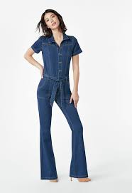 Denim Jumpsuit In Indigo Whisper Get Great Deals At Justfab