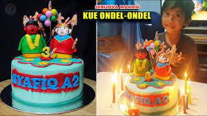 Ondel ondel nyanyi selamat ulang tahun ondel ondel betawi. Kue Ondel Ondel Serunya Makan Kue Ultah Ke 3 Syafiq Bareng Teman Youtube