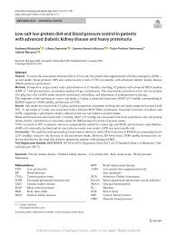 Витамины группы в в лечении острых болей в спине: Low Salt Low Protein Diet And Blood Pressure Control In Patients With Advanced Diabetic Kidney Disease And Heavy Proteinuria Request Pdf