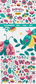 Download Butterfly Svg Garden Clipart Butterfly Clipart Garden Svg Etsy Butterfly Clip Art Floral Illustrations Flower Clipart