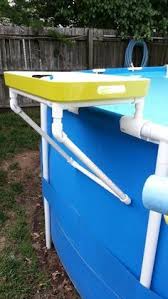 Pvc Tray Holder For Intex Metal Frame Pool I Should Patent This Pvc Pool Pool Storage Pool Accessories