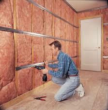 Plywood is a material manufactured from thin layers or plies of wood veneer that are glued together with adjacent layers having their wood grain rotated up to 90 degrees to one another. Soundproofing How To Soundproof A Room Diy Project The Family Handyman