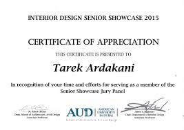 Bond Interiors Certificate Of Appreciation School Architecture American Universities