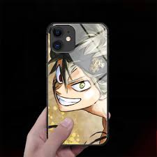 Black Clover Anime Tempered Glass Phone ...